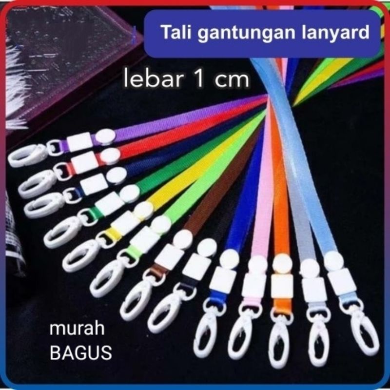 Tali ID Card Plastik Gantungan Kartu Pengenal Identitas Tali Lanyard Card Holder Name Tag