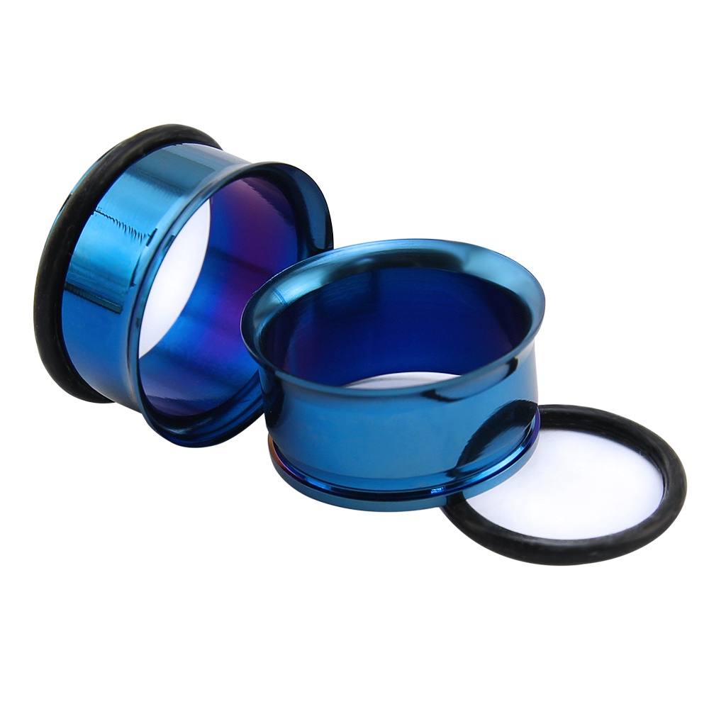 1pasang 3-10mm Stainless Steel Ear Gauges Single Flared Ear Tunnels Plugs High Polished Expanders Ear Stretchers Piercings