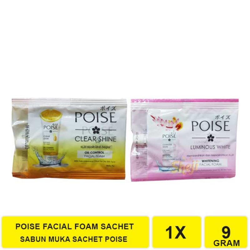 ❤ MEMEY ❤ POISE Facial Foam Clear White | Clear Shine 9g Sachet