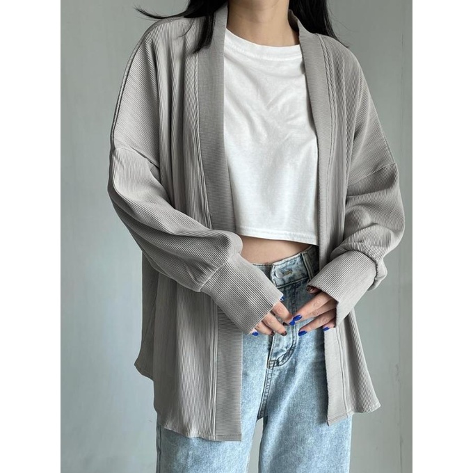 Akane Pleats Cardigan