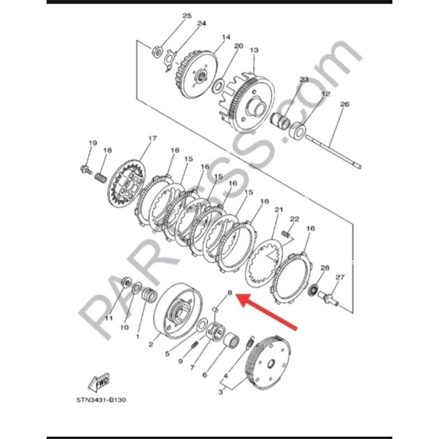 pin pelor pellor dowel cage gotri benteng beteng kopling ganda Yamaha Jupiterz Jupiter z vega force1