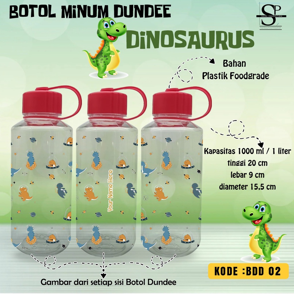 Botol Minum Anak 1 Liter BPA FREE Custom Nama