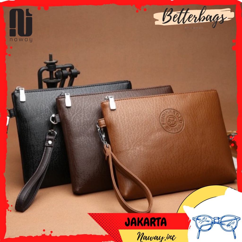 Betterbags Kode BC-008 Business Clutch PU Leather Tas Tangan Handbag Pria Wanita/Tas Dompet Panjang