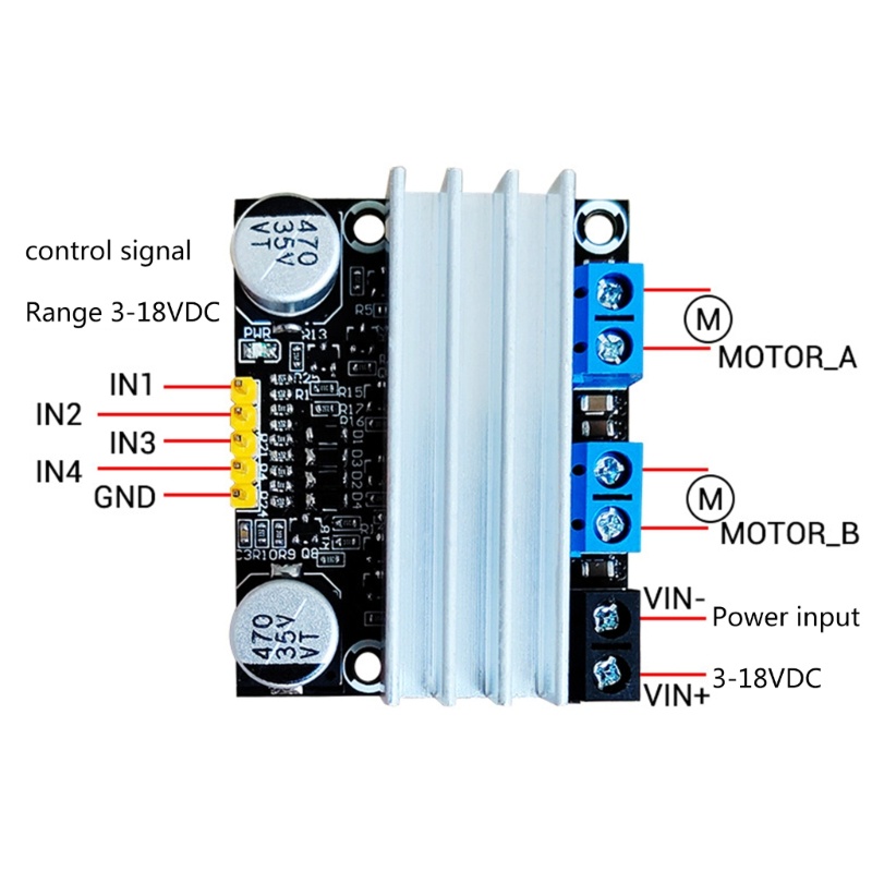 Driver Motor DC Ganda btsg 10A 3-18V Maju Mundur PWM Speed Driver Module
