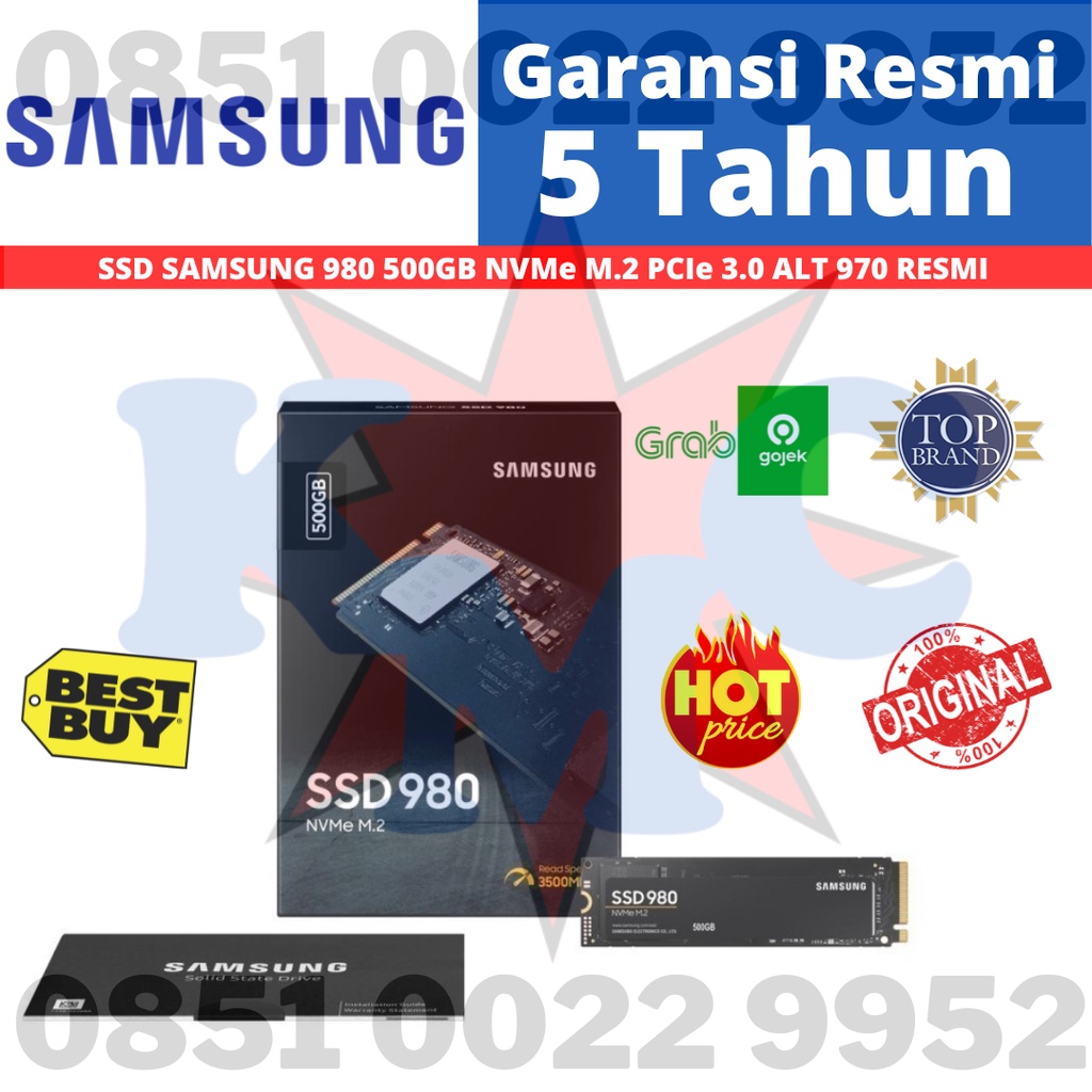 Samsung SSD 980 500GB M.2 NVMe PCIe 3.0 SSD