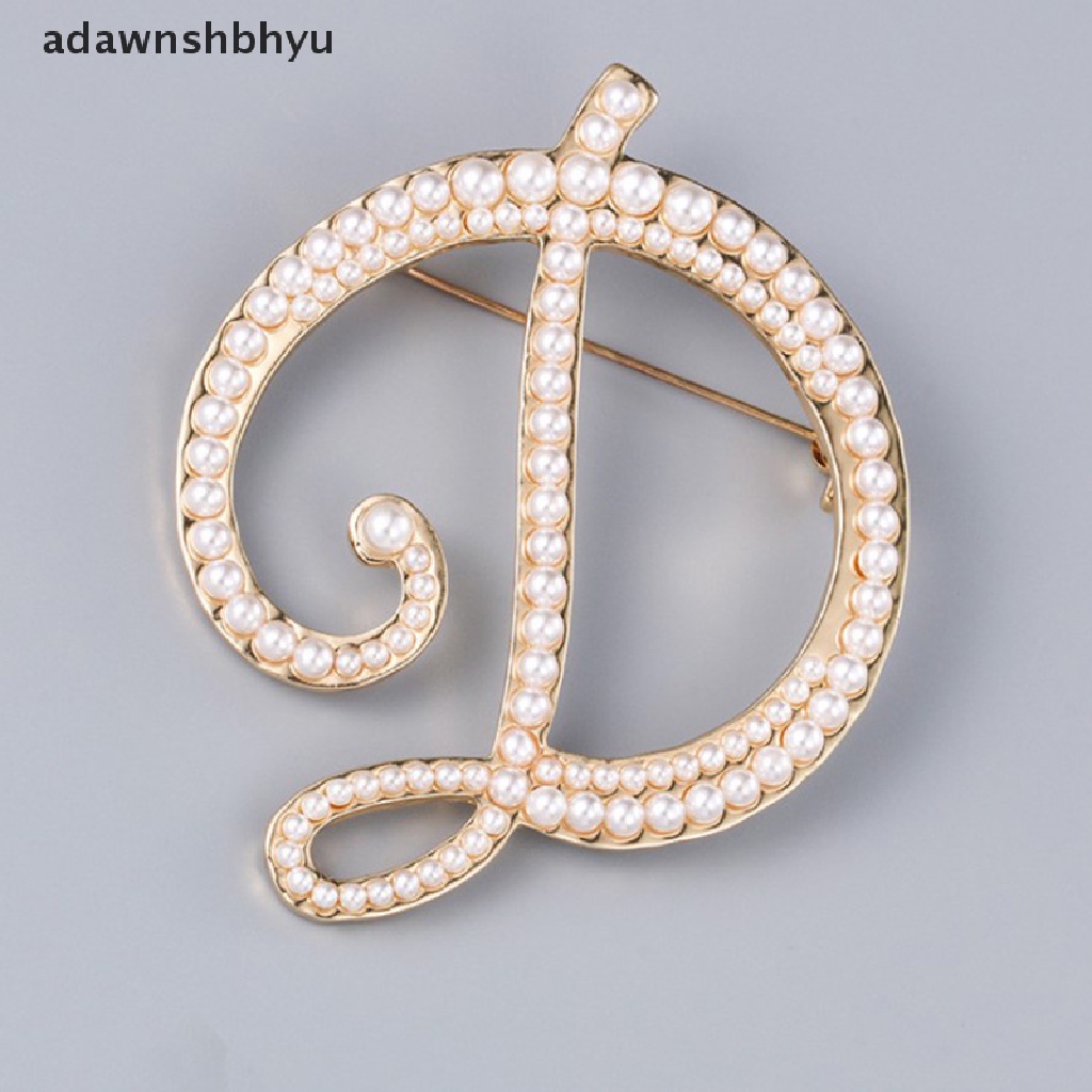 Adawnshbhyu 1pc Bros Elegan Korsase Perhiasan Mutiara Pin Huruf Inggris  Id