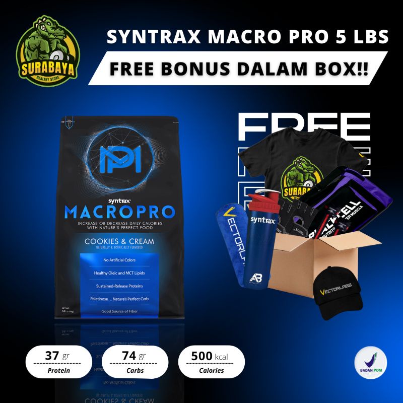 Syntrax Macro Pro 5 Lbs Macropro Whey Protein Blend Casein Egg Albumin Gainer High Protein Weight Gain Mass