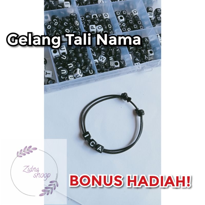Gelang Tali Nama gelang nama sendiri gelang tali custom gelang bisa dikasih nama gelang nama aesteti