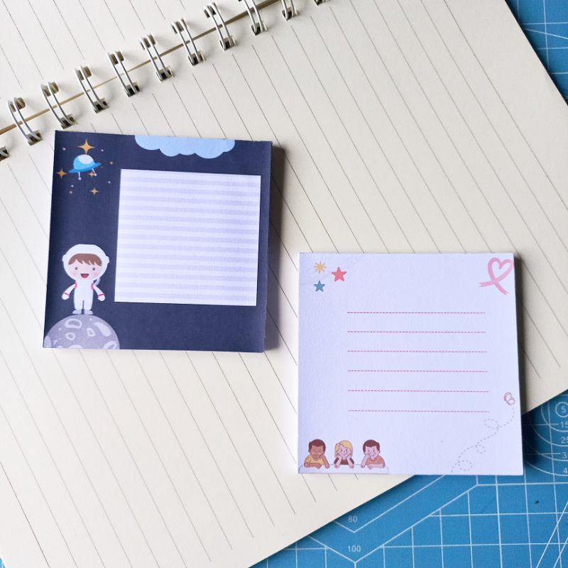 

Memo pad motif (Ukuran 7.5 × 7.5 cm )Ketebalan 80Gsm