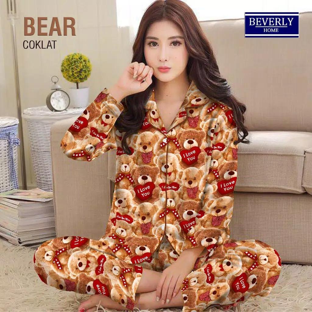 PIYAMA TEDDY BEAR PP/Piyama DEWASA/BAJU TIDUR PIYAMA/PIYAMA MURAH/PIYAMA KARAKTER/PIYAMA MOTIF/READY