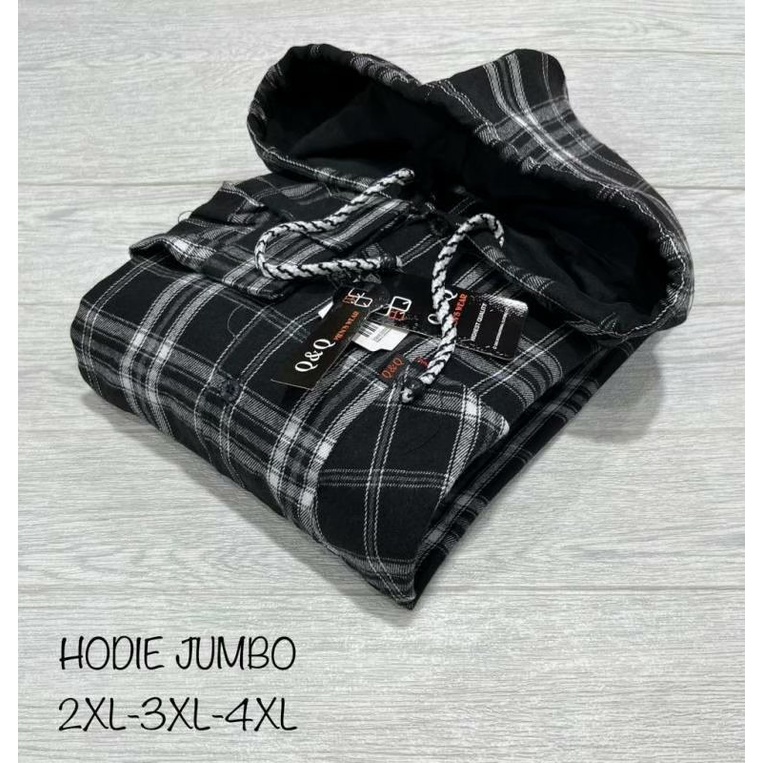 (BISA COD)TERBARU KAMEJA FLANNEL HOODIE ORIGINAL [PREMIUM QUALIY] XL XXL XXXL