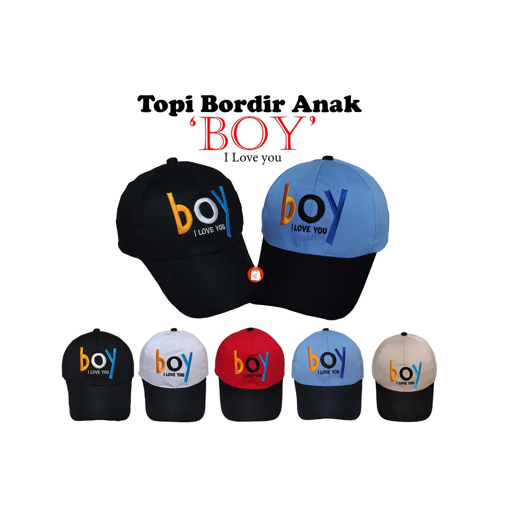 Topi Bordir Anak Boy / Topi Bordir Boy / Topi Anak