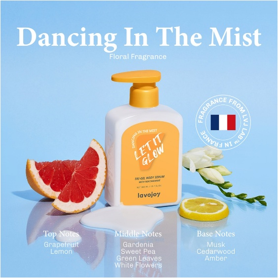 LVJ lavojoy Let It Glow Body Serum Dancing In The Mist | Body Lotion | Hyaluronic Acid | Handbody