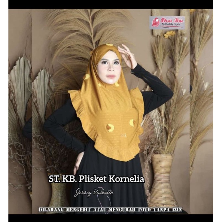 592 Jilbab Doa Ibu Siria nonpet antiletoy Pom Pom 3D timbul Bordir Rempel plisket jersey Valentine/H