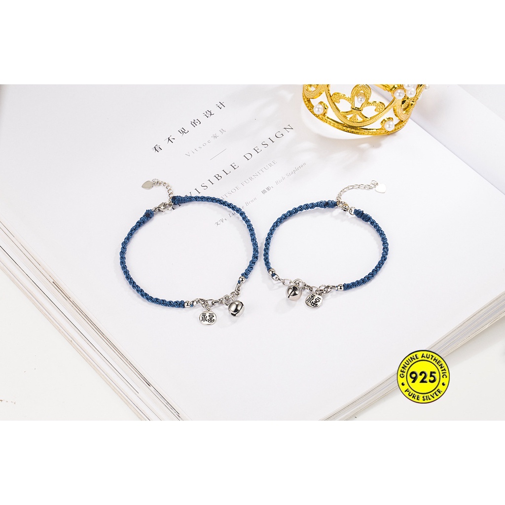 Klein Gelang Couple Lonceng Kartu Berkah Biru U1481