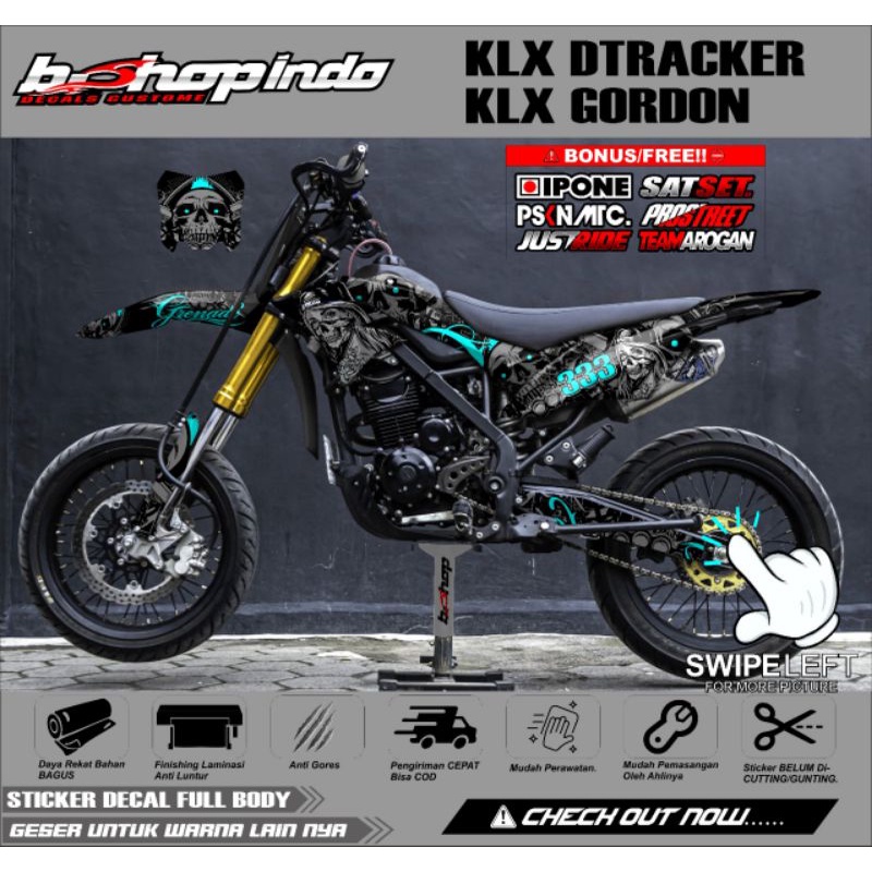 stiker dekal full body berkualitas klx drtacter klx gordon