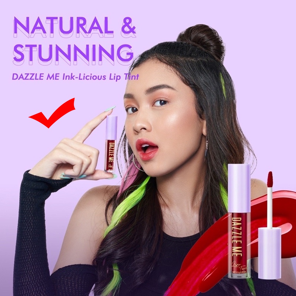 DAZZLE ME Ink-Licious Lip Tint BPOM | Mattedorable Long Lasting Liptint Hyper Moisturizing