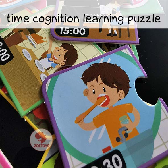 Zoetoys Time Cognition Learning Puzzle | Jam Anak Belajar Waktu Mainan Edukasi Mengenal Waktu Resources | Mainan Belajar Mengenal Waktu Counting Time Toys | Math Mathematics