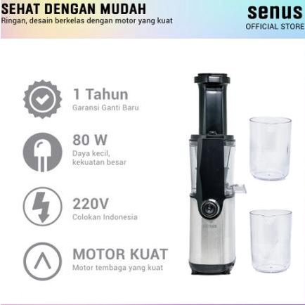 Senus Slow Juicer Low Watt Blender Tanpa Ampas