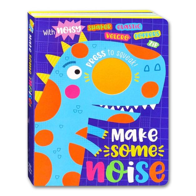 

Make Some Noise Board Book With Noisy Shaker, Elastic, Velcro, Poppers