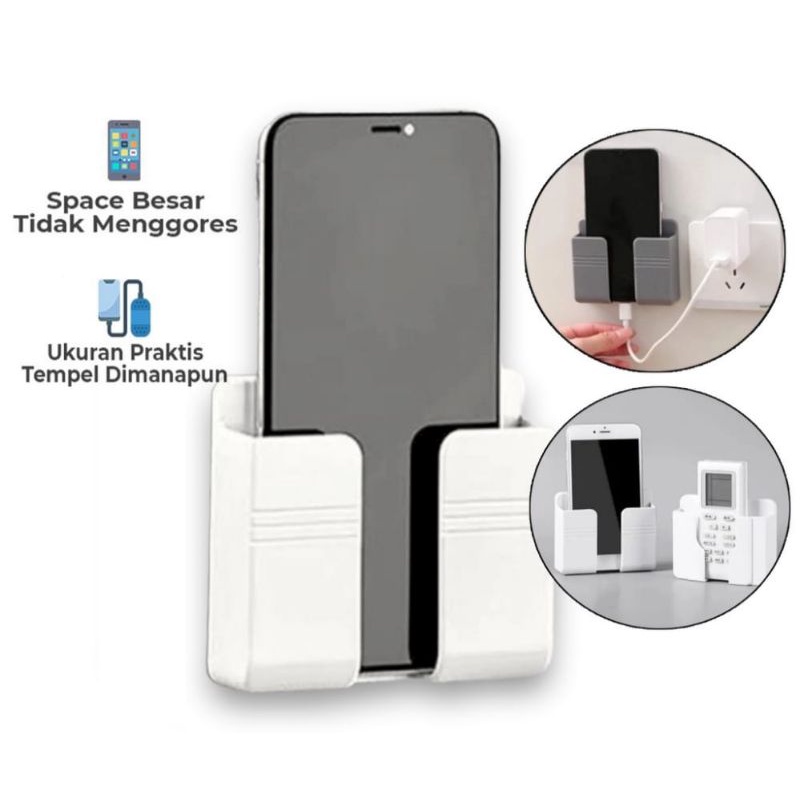 TEMPAT  CAS HP REMOTE TV TEMPEL DINDING HOLDER CAS