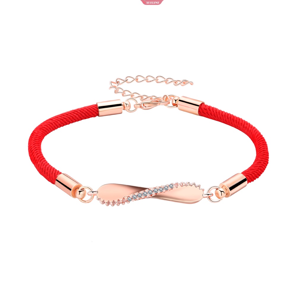 Sederhana Merah cord Gelang Wanita Pria adjustable Pesona Tangan Rajutan Simpul Gelang Beruntung mobius Cincin Pasangan Gelang [ZXL]
