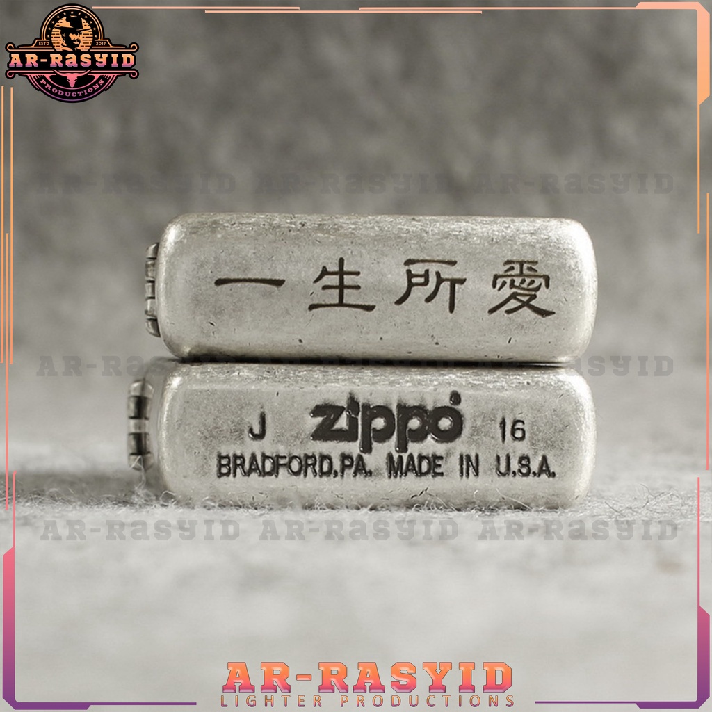 BISA COD! Korek Api Minyak Zippo Silver Motif KeraSakti Treasure Love 121FB