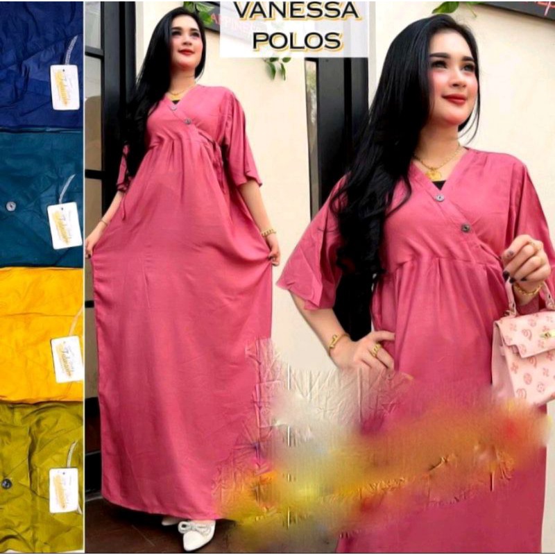(COD) MEDAN K18 - DRESS JUMBO PANJANG SEMATA KAKI - DASTER JUMBO RAYON BUSUI KANCING DEPAN- DASTER V