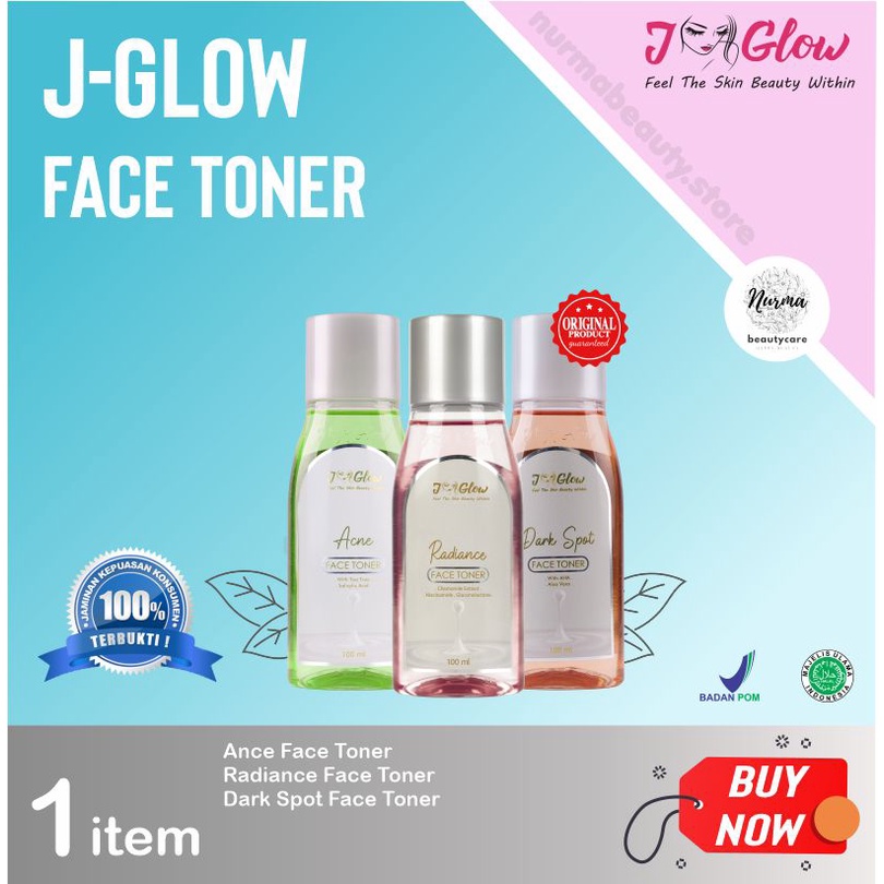 Jglow Toner J glow Skincare Pembersih Pemutih Pencerah Wajah Atasi Jerawat Kusam Flek Hitam Sensitif