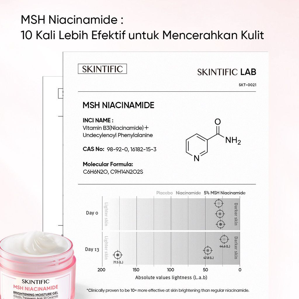 SKINTIFIC MSH Niacinamide Brightening Moisturizer Glowing Moisture Gel 30g / Skintific MSH Niacinamide Brightening Moisture Gel - Skintific Niacinamide Moisturizer