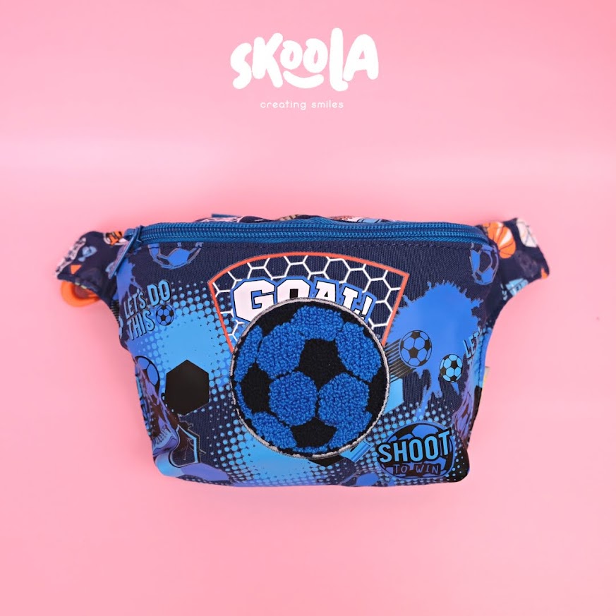 Skoola Tas Anak Laki-Laki PAUD Remaja Waist Bag Pinggang Shark Bola - Karu