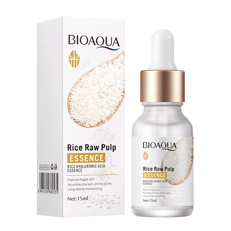 [ 100%  ORIGINAL &amp; READY ] BIOAQUA RICE RAW PULP ESSENCE LONG LASTING MOISTIRIZING - MELEMBABKAN &amp; MENUTRISI KULIT