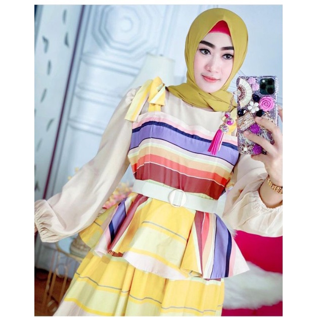 Gamis pelangi vivorie