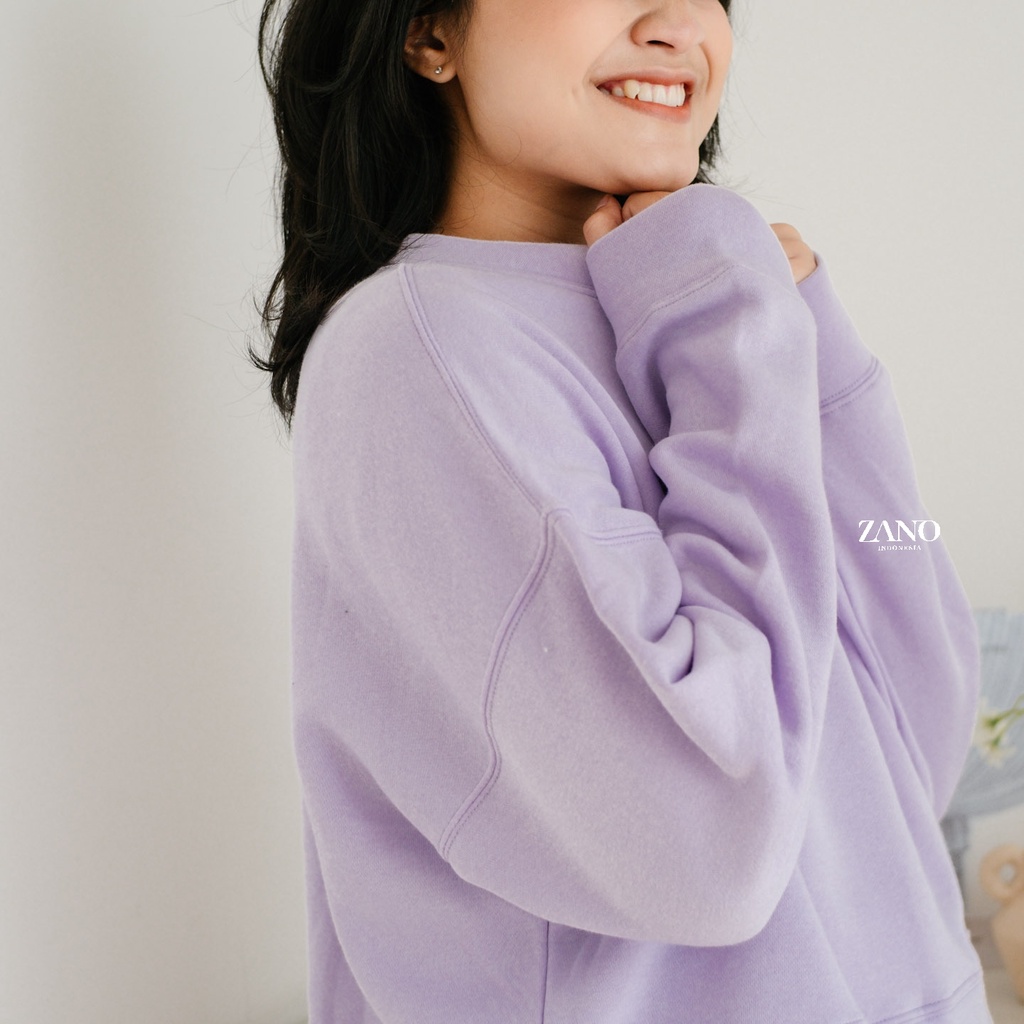 ZANO BASICS Sweater Crop Purple Aline