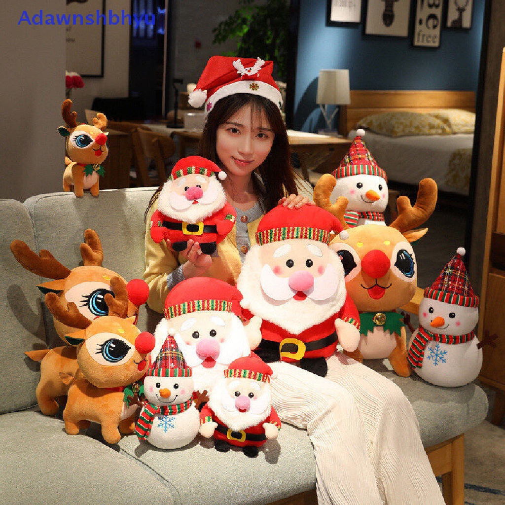 Adhyu Indah Santa Claus &amp; Elk Snowman Mainan Mewah Boneka Boneka Hadiah Natal ID