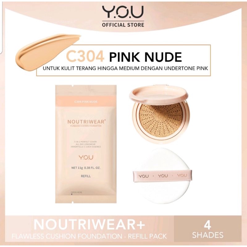 ☘️Yuri Kosmetik☘️ You Noutriwear Cushion Refill FREE TRAVEL SIZE