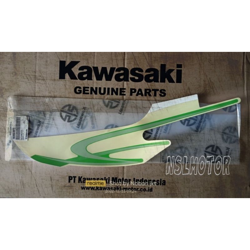STIKER FAIRING KIRI NINJA RR HIJAU 150 2010-2011 ORI KAWASAKI B