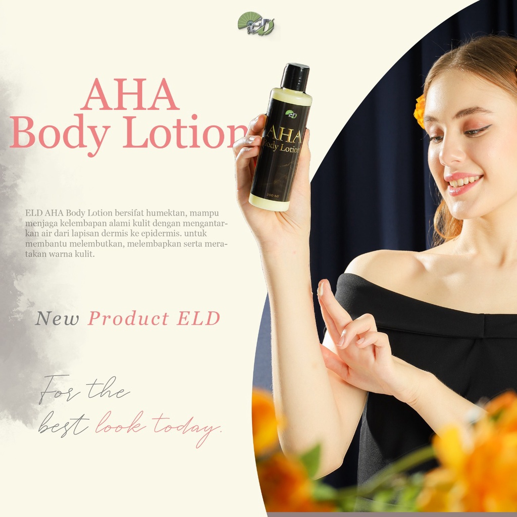 ELD AHA Body Lotion Whitening Body Care Body Lotion Pemutih