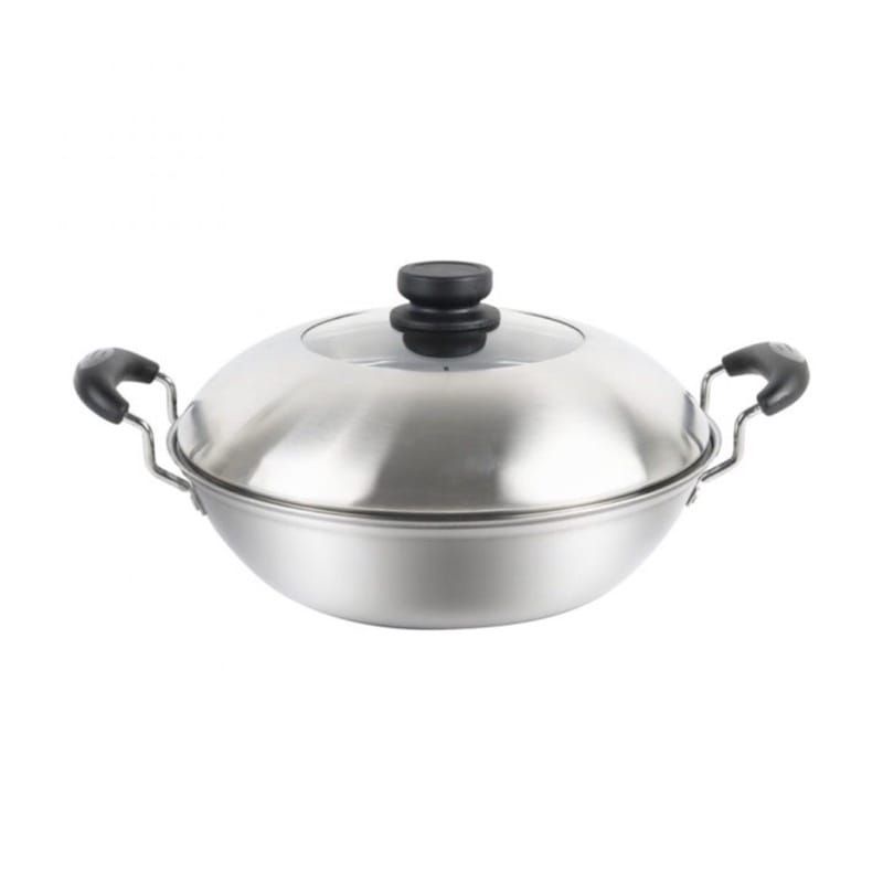 Wok Pan Steamer Stainless Steel 28 cm Golden Flying Fish STWP0128S