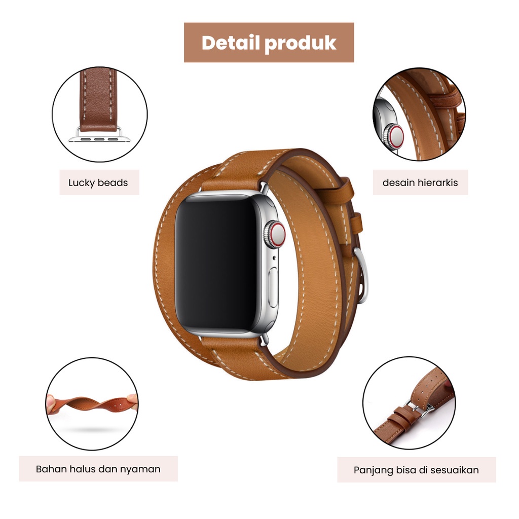 Apple Watch Leather Strap iWatch 1 2 3 4 5 6 SE 7 Replacement Band