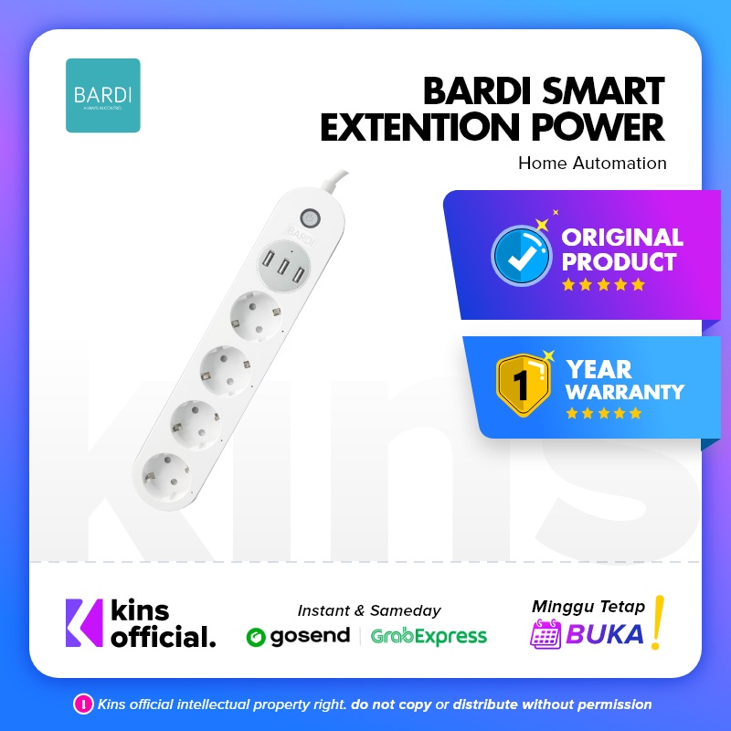 BARDI Smart Extention Power Strips (Smart Stop Kontak, WIFI)