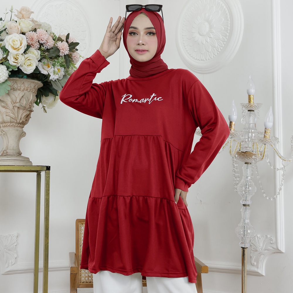 Atasan KAOS TUNIK JUMBO REMPLE WANITA - MTP2004