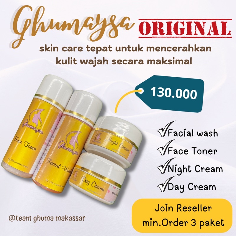 ORIGINAL 100%  Cream Ghuma /Ghumaysa Skincare/crem pemutih wajah aman