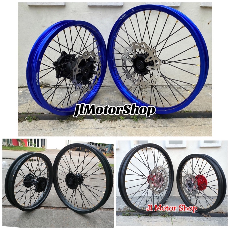 Paketan Velg KLX 16 19 18 21 Set Velg Cross Tromol Jari2 KLX150 CRF 150 16 19 18 21 Plus Piringan Ca
