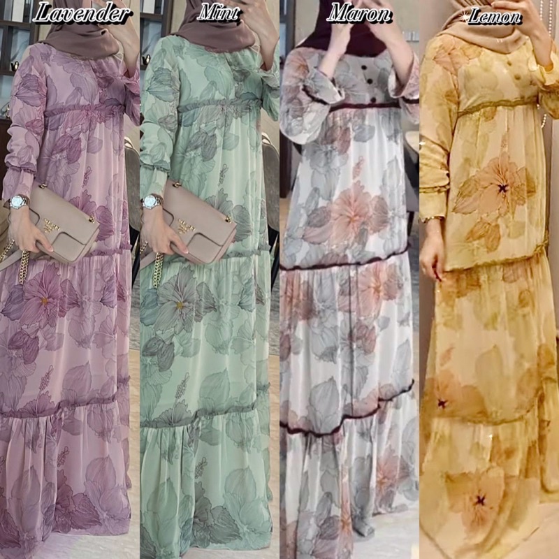 [BISA COD]GAMIS CERUTY BABYDOLL MOTIF BUNGA REMPEL V DADA, DRESS CERUTY BABYDOLL MODEL TERBARU, GAMI