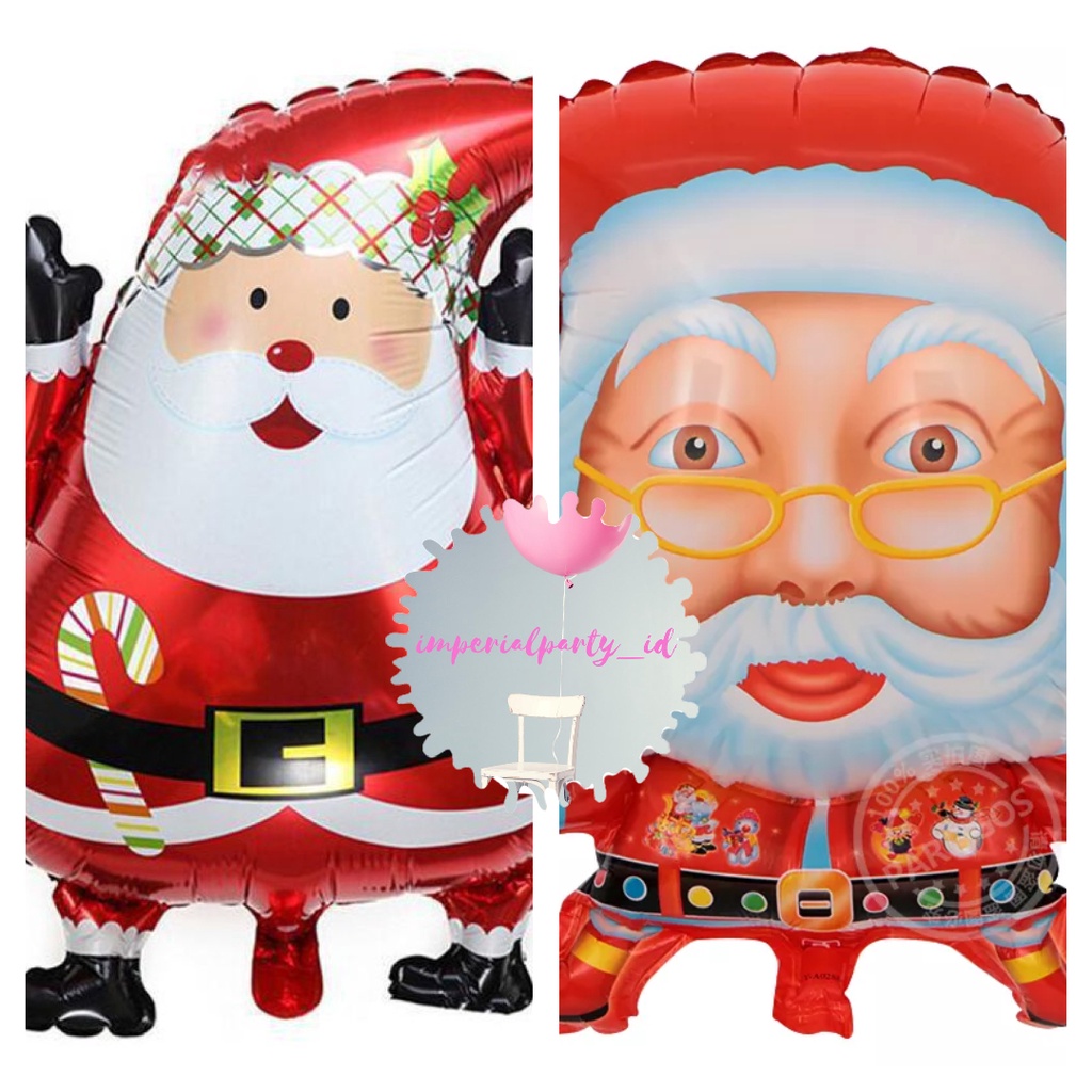 Balon Foil Santa Claus Sinterklas Merry Christmas Natal Besar
