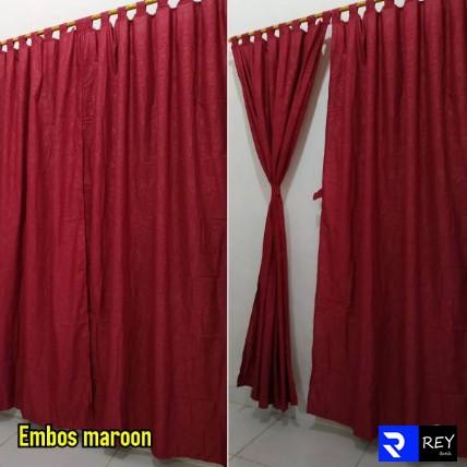 Gorden  perekat Embos Murah Gorden Embos polos • BHR.21De22ᴹ