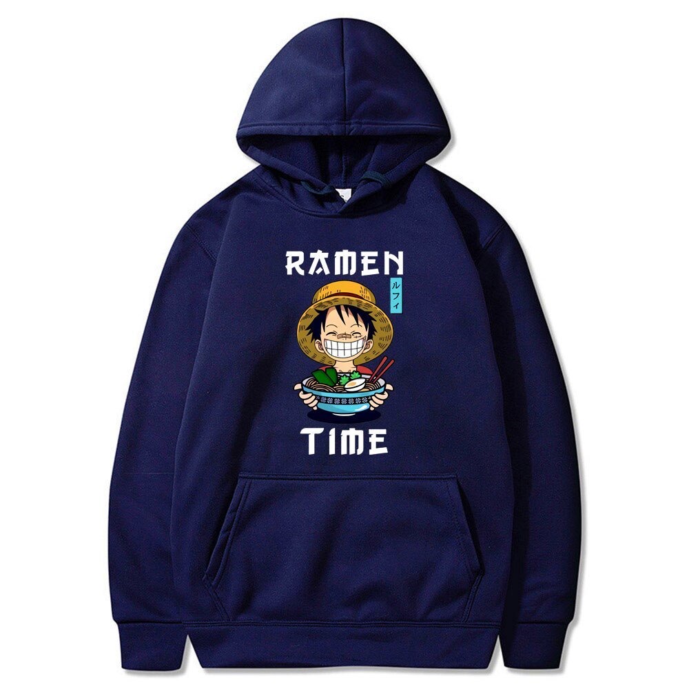 RAMEN TIME ONE PIECE Jumper Hoodie II  Sweater Hoodie Trendy II Sweter Oblong Topi Sz M - XL ( Pria &amp; Wanita / Anak &amp; Dewasa )