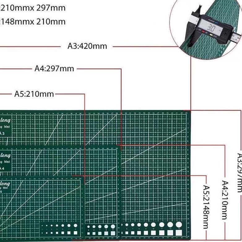 Dijamin Irit  A3/A4 PVC Cutting Mat Cutting Pad Board Double-sided DIY Tool Cutting Board-Papan
