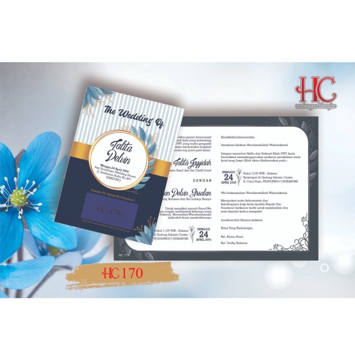Blangko Undangan   Kosong Pernikahan HC 170 Harga Murah Cantik Free Setting